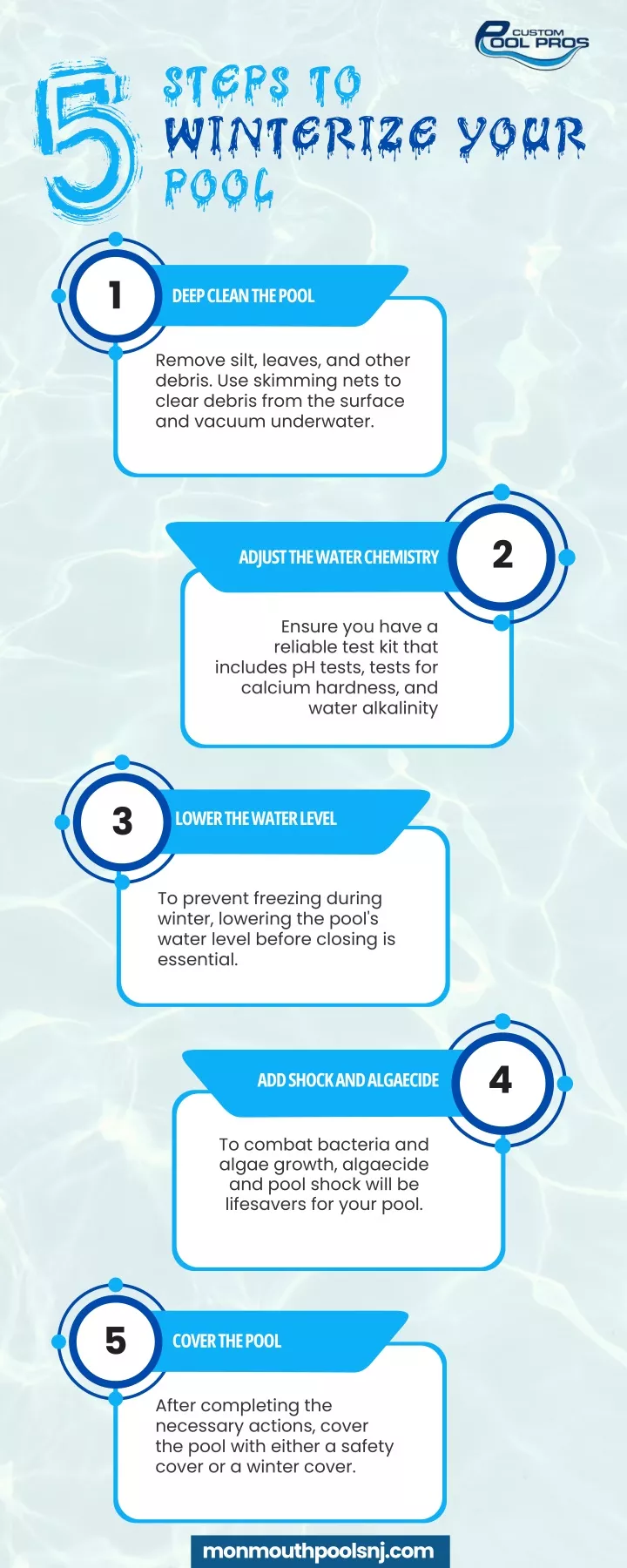 steps to winterize your pool