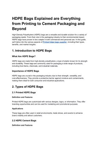 hdpe bags explained are everything from printing