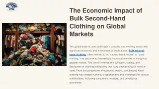 The Economic Impact of Bulk Second-Hand Clothing on Global Markets