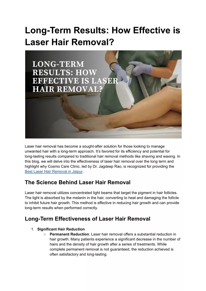 long term results how effective is laser hair