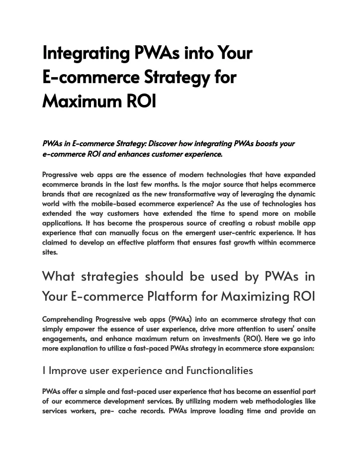 integrating pwas into your e commerce strategy