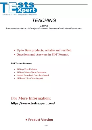 Updated Testsexpert AAFCS Test Questions & Answers PDF Dumps