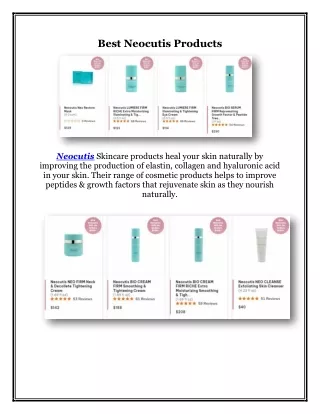 best neocutis products