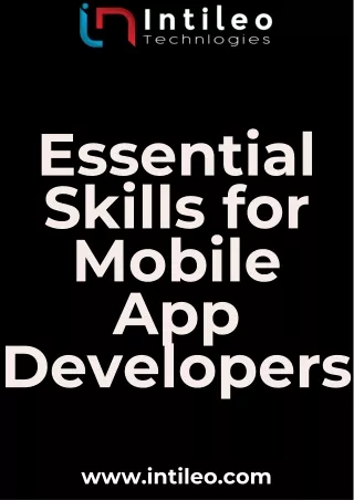 essential skills for mobile app developers