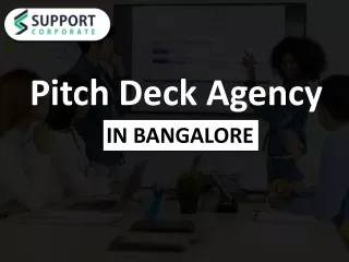 Pitch Deck Design Agency Bangalore