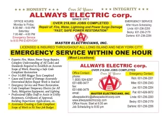 AllWays Electric Corp. - Electrical Services Long Island