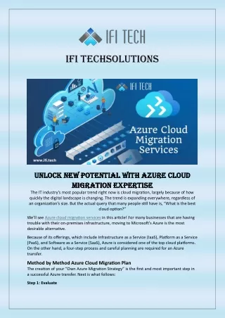 Unlock New Potential with Azure Cloud Migration Expertise