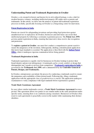 understanding patent and trademark registration