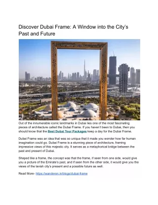 DUBAI FRAME