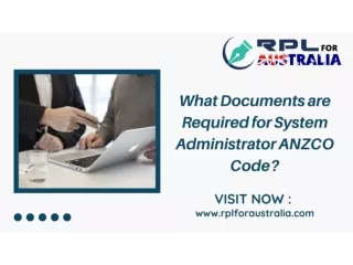 What Documents are Required for System Administrator ANZCO Code