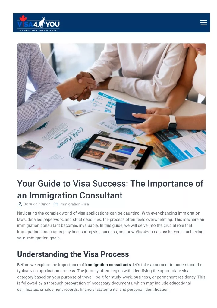 your guide to visa success the importance