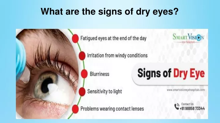 what are the signs of dry eyes