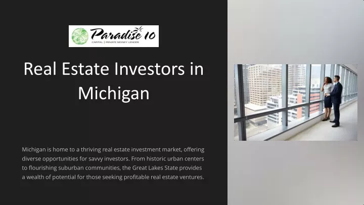 real estate investors in michigan