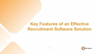 Key Features of an Effective Recruitment Software Solution