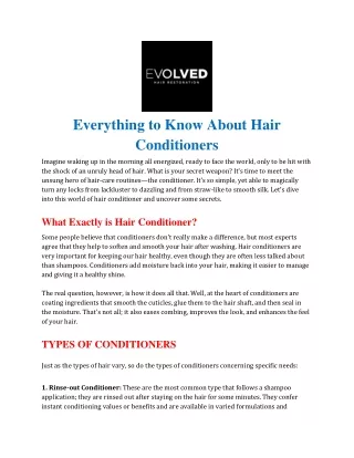 Everything to Know About Hair Conditioners