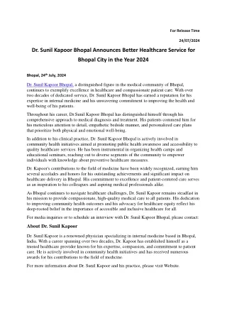 Press-Release-Dr-Sunil-Kapoor-Bhopal