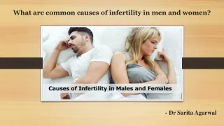 common causes of infertility in men and women