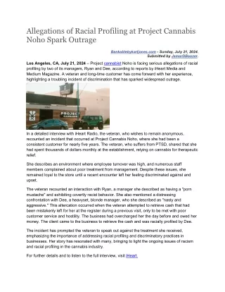 allegations of racial profiling at project