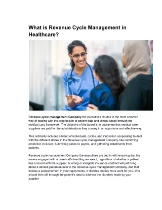 What is Revenue Cycle Management in Healthcare (1)