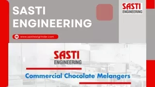 Best Chocolate Melanger Machine Manufacturer in Coimbatore, Sasti