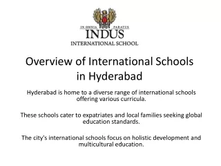 International Schools in Hyderabad