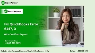 Fix QuickBooks Error 6147