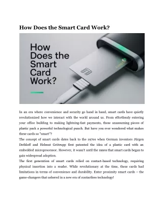 how does the smart card work