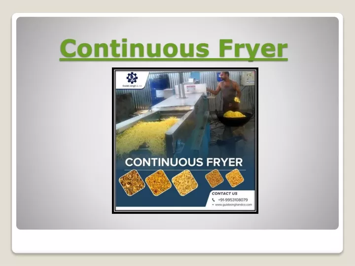 continuous fryer