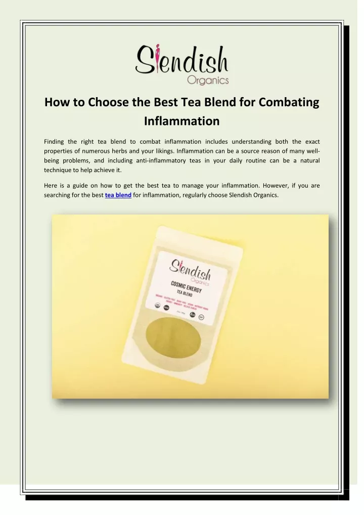 how to choose the best tea blend for combating