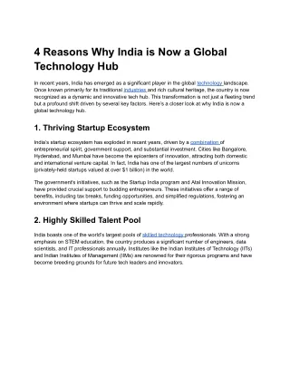 4 reasons why india is now a global technology hub