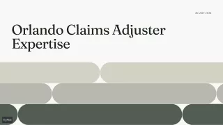 Orlando Claims Adjuster Expertise