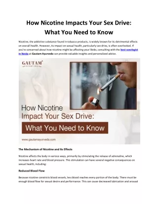 How Nicotine Impacts Your Sex Drive: What You Need to Know