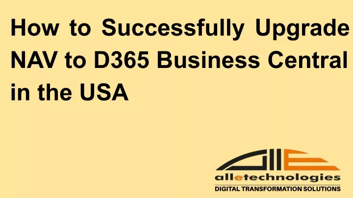 how to successfully upgrade nav to d365 business