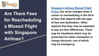 singapore airlines missed flight policy has some