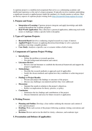 A capstone project