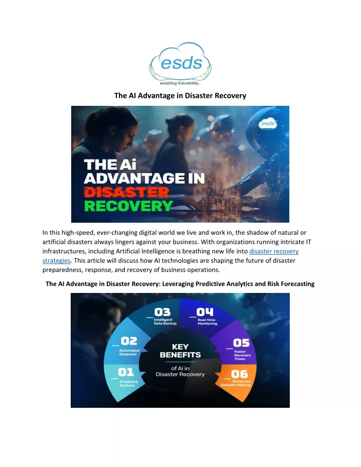 the ai advantage in disaster recovery