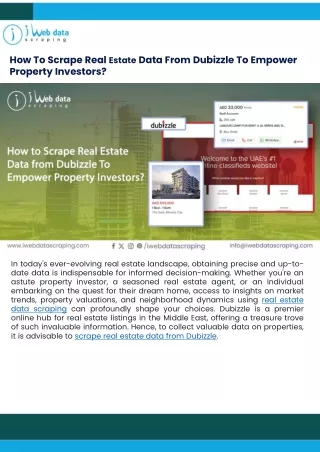 How To Scrape Real Estate Data From Dubizzle To Empower Property Investors