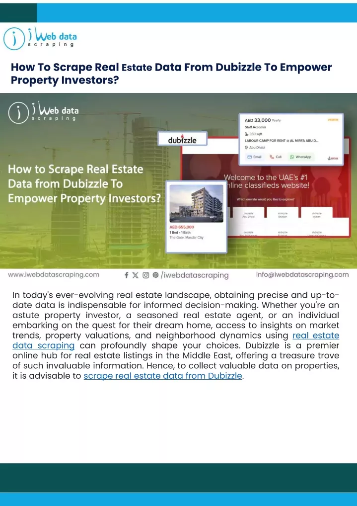 how to scrape real estate data from dubizzle