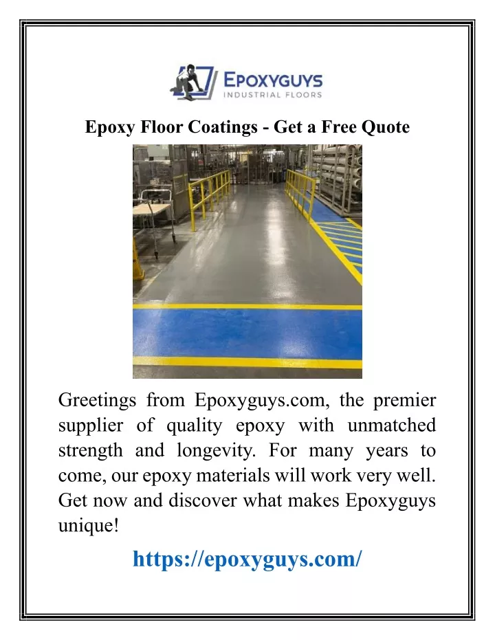 epoxy floor coatings get a free quote