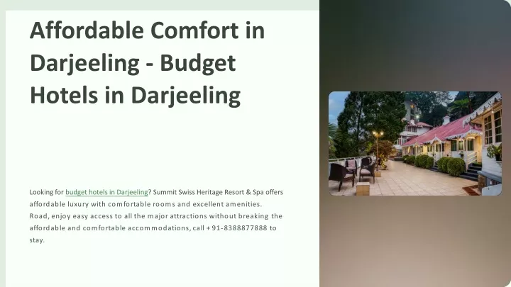 affordable comfort in darjeeling budget hotels