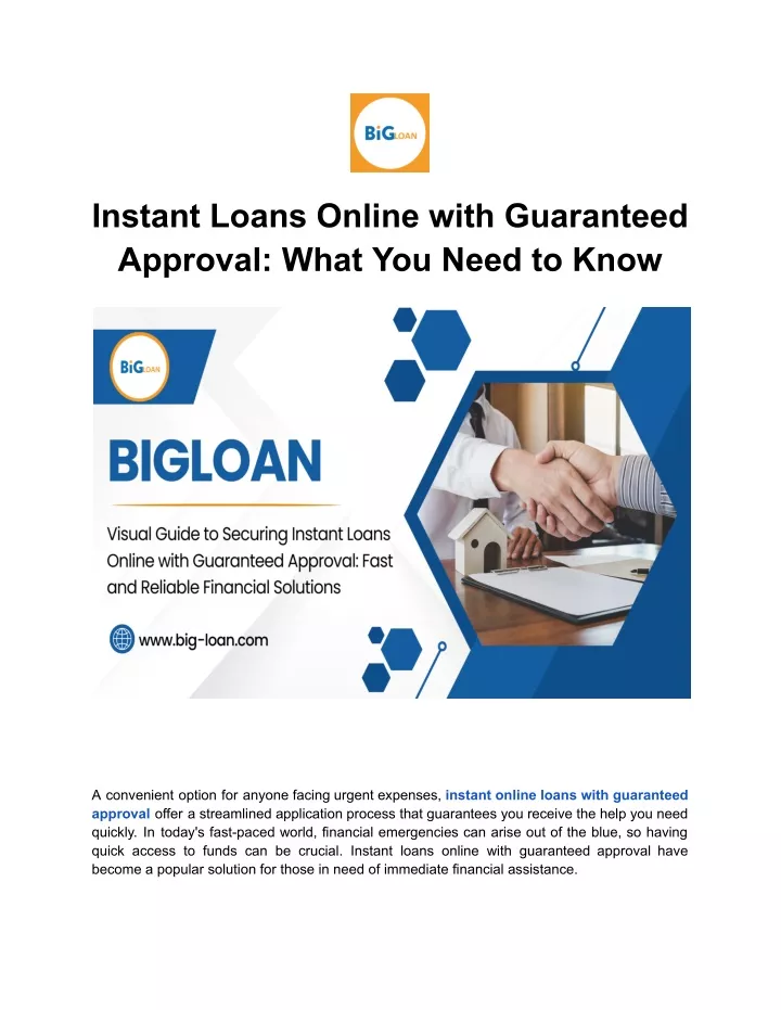 instant loans online with guaranteed approval