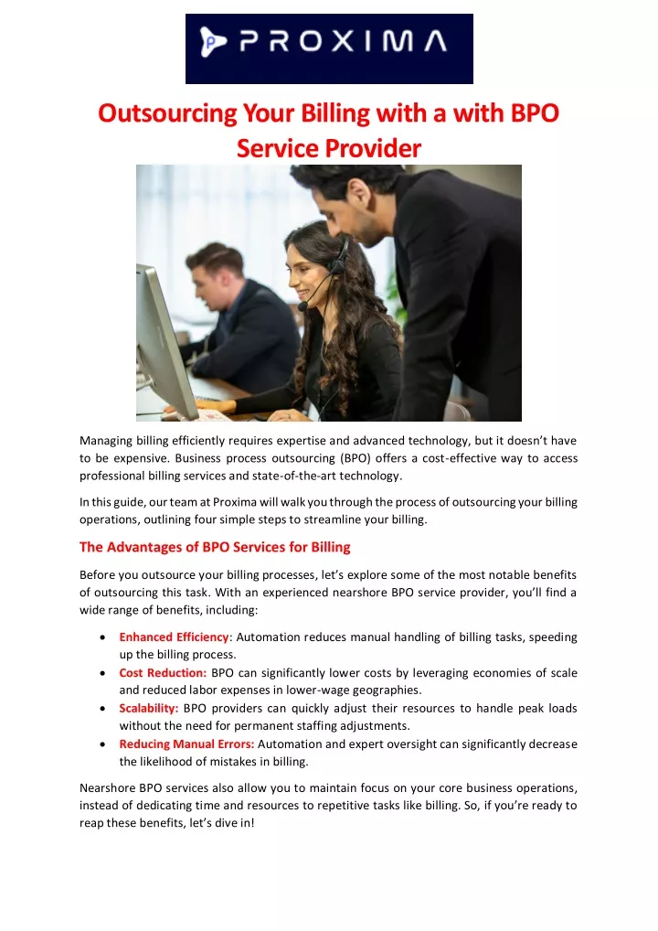 outsourcing your billing with a with bpo service