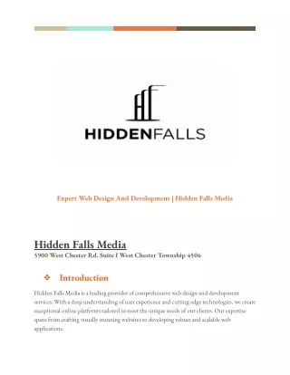 Web Design And Development | Hidden Falls Media