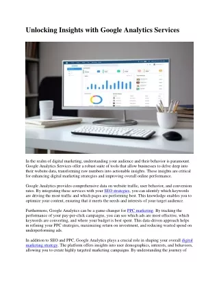 Unlocking Insights with Google Analytics Services