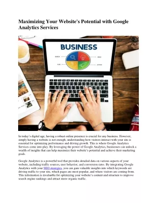 Maximizing Your Website's Potential with Google  Analytics Services