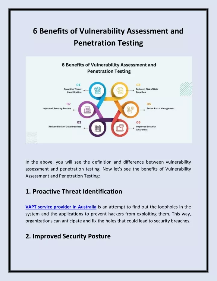 6 benefits of vulnerability assessment