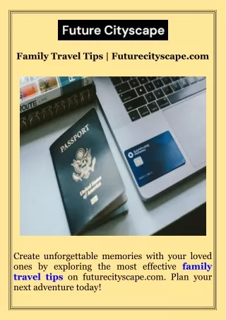 Family Travel Tips  Futurecityscape.com