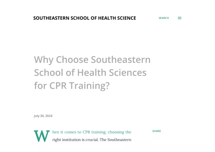 southeastern school of health science