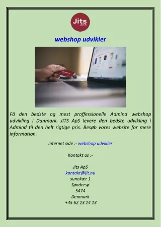 webshop udvikler