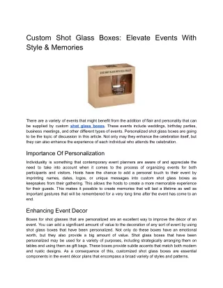 custom shot glass boxes elevate events with style